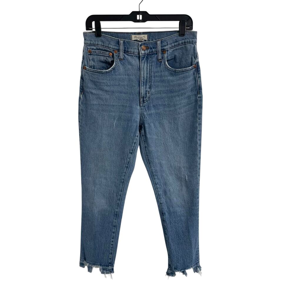 Madewell The High Rise Slim Boy Jean Light Wash Denim Womens 27 AS IS FLAWED